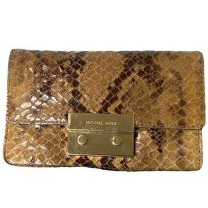 Michael Kors Brown Snake Print Purse